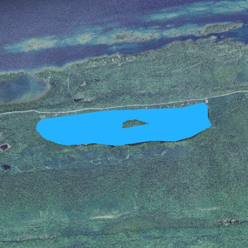Fly fishing map for Lake Bailey, Michigan