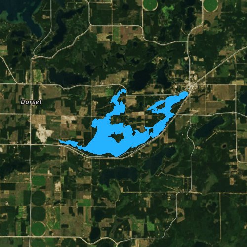 Fly fishing map for Lake Belle Taine, Minnesota