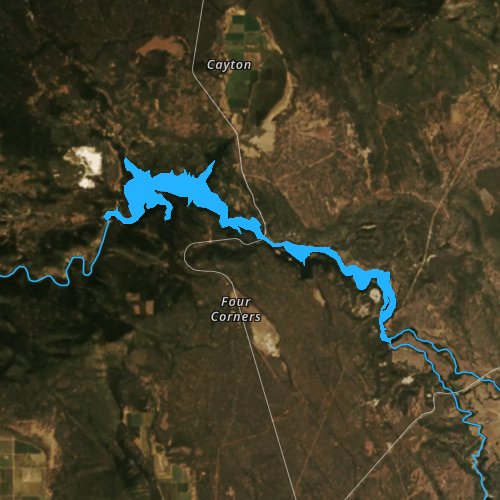 Fly fishing map for Lake Britton, California