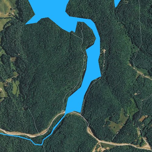 Fly fishing map for Lake Cherokee, North Carolina
