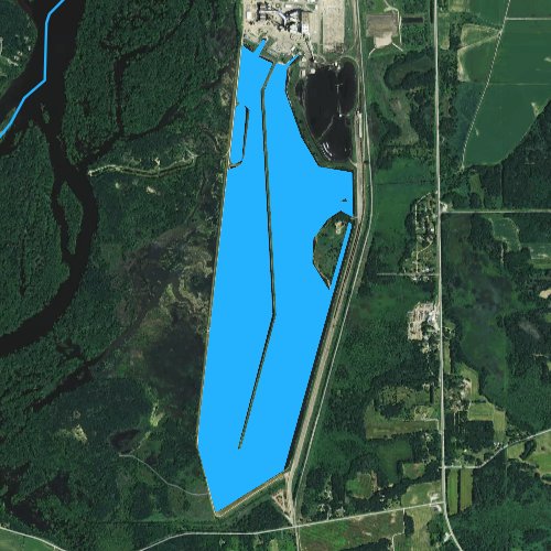 Fly fishing map for Lake Columbia, Wisconsin