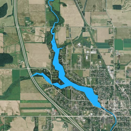 Fly fishing map for Lake Como 48.25, Wisconsin