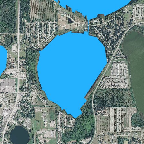 Fly fishing map for Lake Conine, Florida
