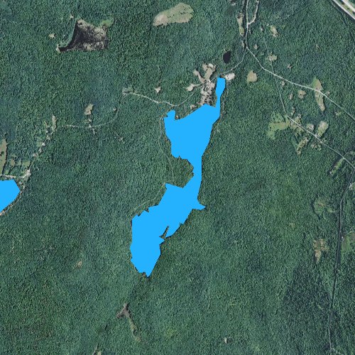 Fly fishing map for Lake Coniston, New Hampshire