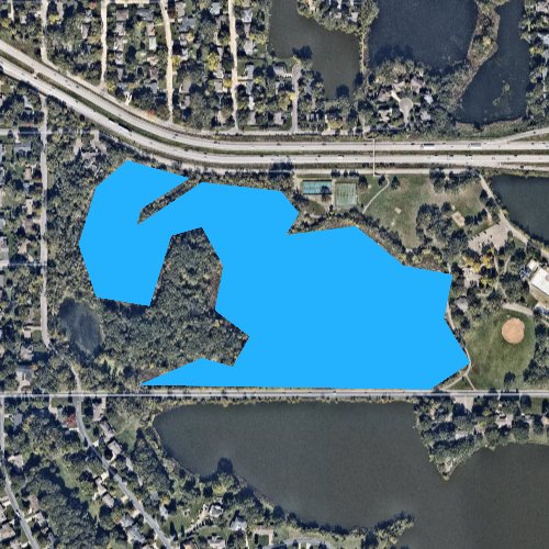 Fly fishing map for Lake Cornelia, Minnesota