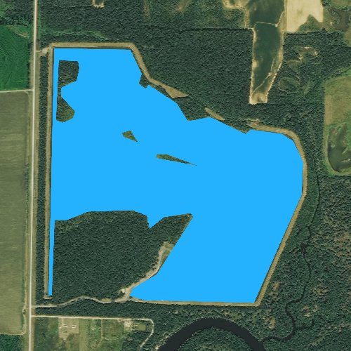 Fly fishing map for Lake Des Arc, Arkansas