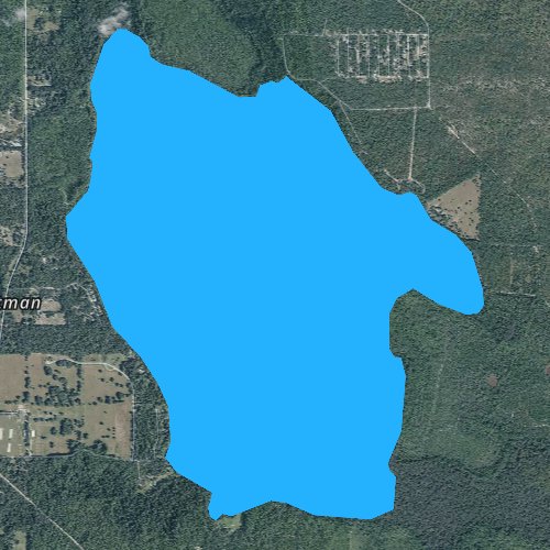 Fly fishing map for Lake Dorr, Florida