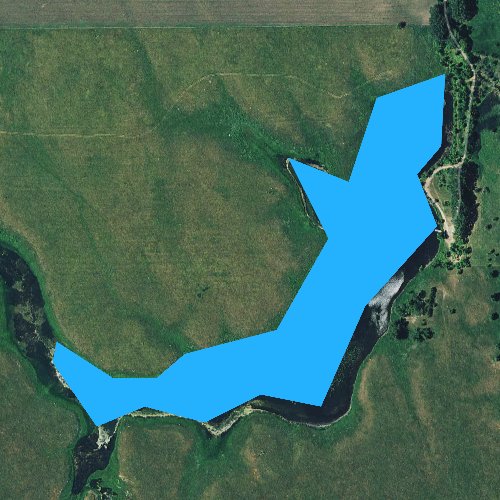 Fly fishing map for Lake Dudley, South Dakota