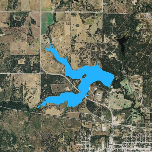 Fly fishing map for Lake Eastland, Texas