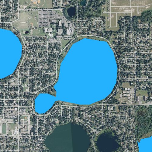 Fly fishing map for Lake Elbert, Florida