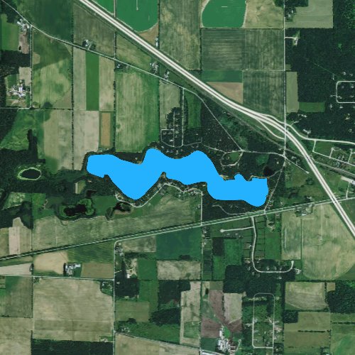 Fly fishing map for Lake Emily: Portage, Wisconsin