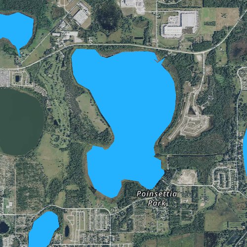 Fly fishing map for Lake Fannie, Florida