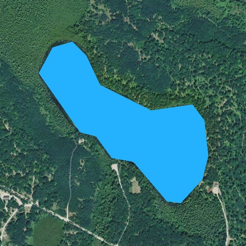 Fly fishing map for Lake Ferdelman, Michigan