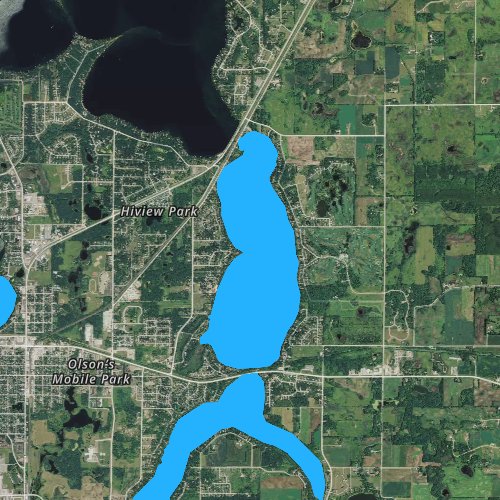 Fly fishing map for Lake Geneva, Minnesota