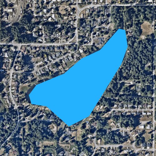 Fly fishing map for Lake Geneva, Washington