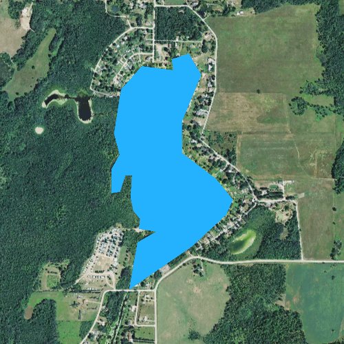 Fly fishing map for Lake George, Michigan