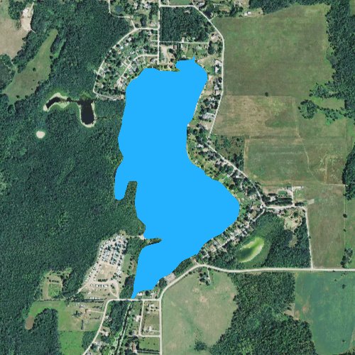 Fly fishing map for Lake George: Ogemaw, Michigan