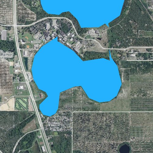 Fly fishing map for Lake Glenada, Florida