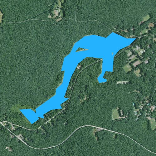 Fly fishing map for Lake Greeley, Pennsylvania