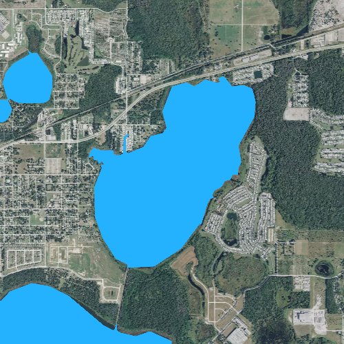 Fly fishing map for Lake Haines, Florida
