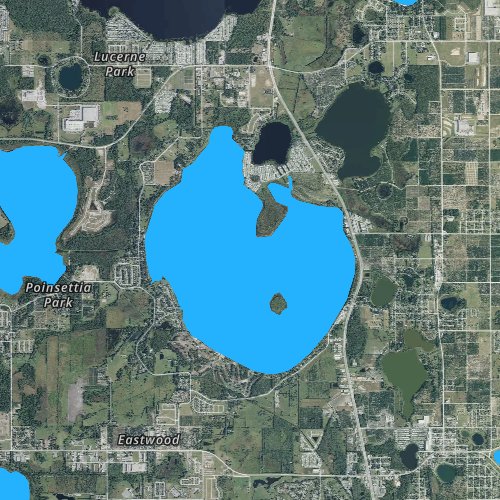 Fly fishing map for Lake Hamilton, Florida