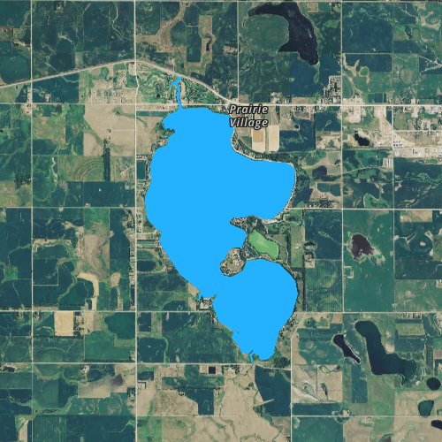 Fly fishing map for Lake Herman, South Dakota