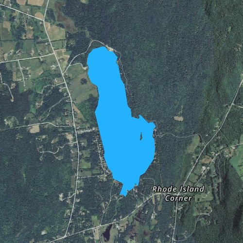 Fly fishing map for Lake Iroquois, Vermont