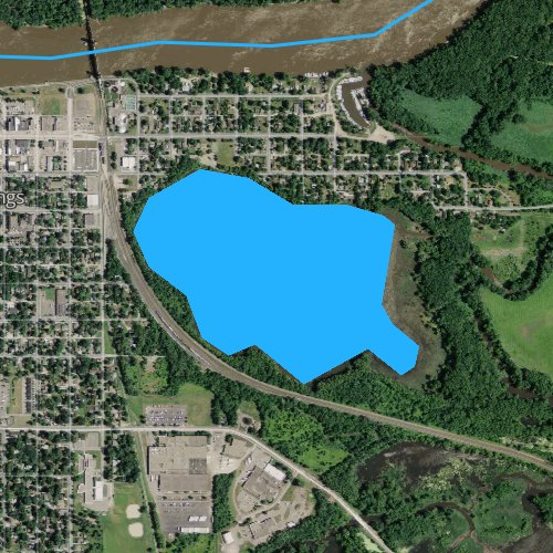 Fly fishing map for Lake Isabelle, Minnesota