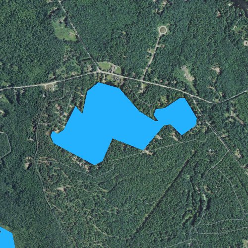 Fly fishing map for Lake Ivanhoe, New Hampshire