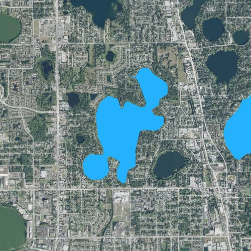 Fly fishing map for Lake Jessamine, Florida