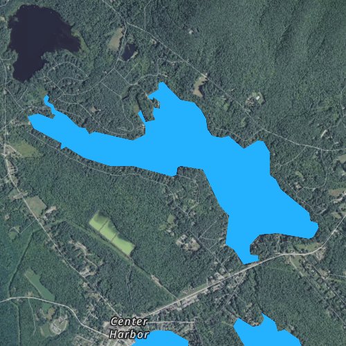 Fly fishing map for Lake Kanasatka, New Hampshire