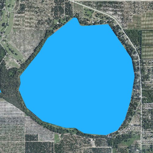 Fly fishing map for Lake Letta, Florida