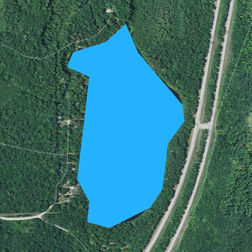 Fly fishing map for Lake Marjory, Michigan