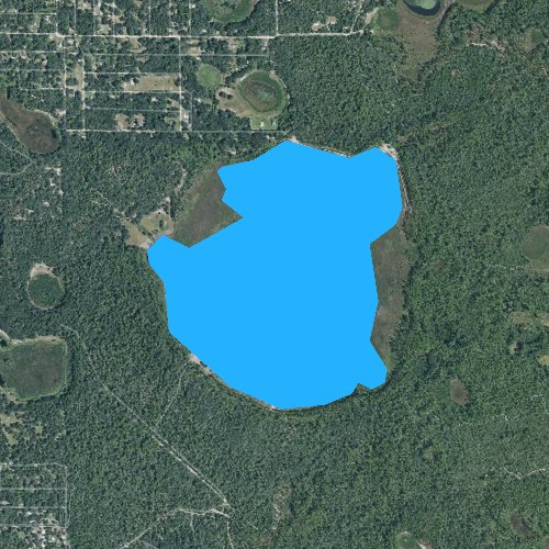 Fly fishing map for Lake Mary, Florida