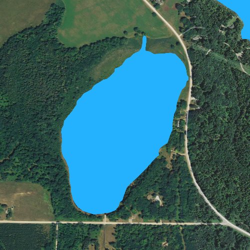 Fly fishing map for Lake Mary: Menominee, Michigan