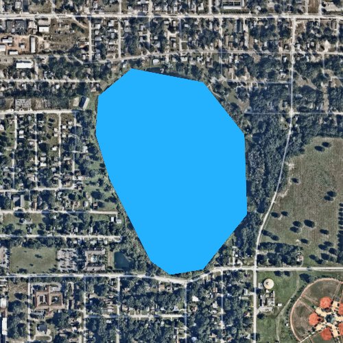 Fly fishing map for Lake Maude, Florida