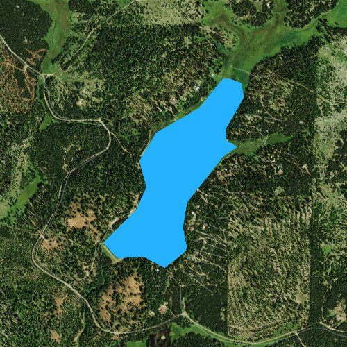 Fly fishing map for Lake Penland, Oregon