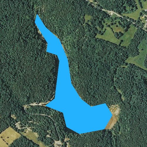 Fly fishing map for Lake Robertson, Virginia