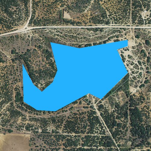 Fly fishing map for Lake Sealy, Texas