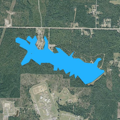Fly fishing map for Lake Stone, Florida