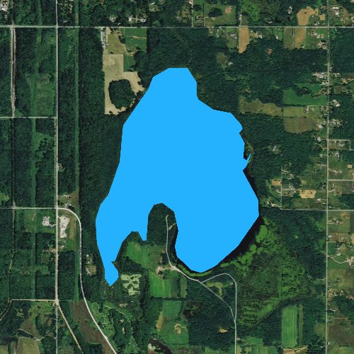 Fly fishing map for Lake Terrell, Washington