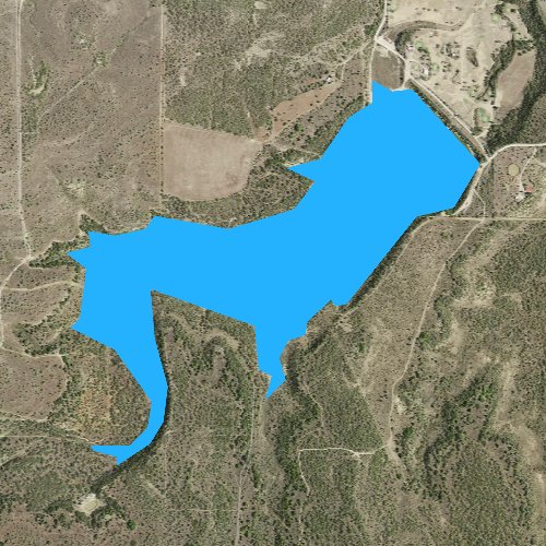 Fly fishing map for Lake Throckmorton, Texas