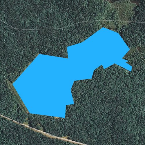 Fly fishing map for Lake Tillatoba, Mississippi
