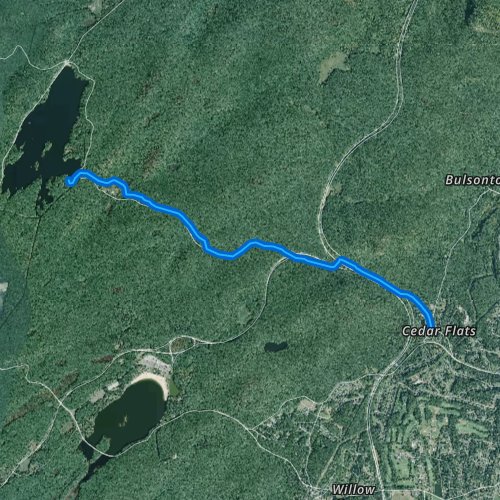 Fly fishing map for Lake Tiorati Brook, New York