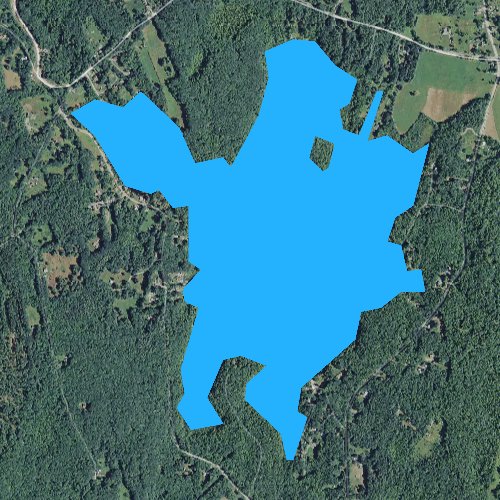 Fly fishing map for Lake Warren, New Hampshire