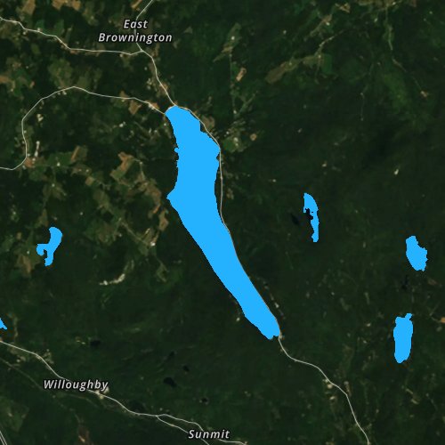 Fly fishing map for Lake Willoughby, Vermont