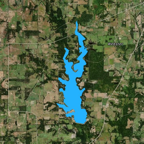 Fly fishing map for Lake Winnsboro, Texas