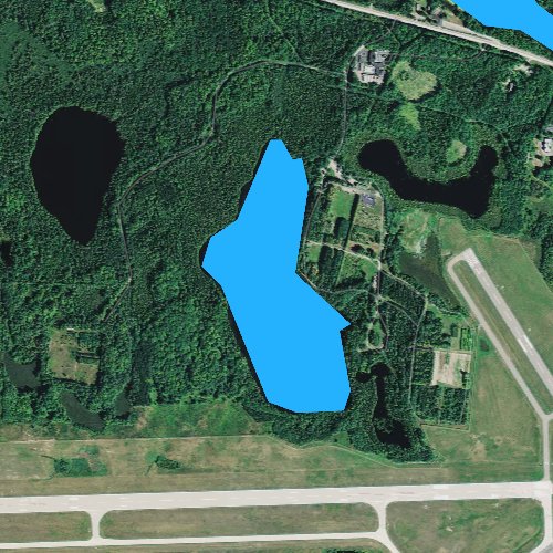 Fly fishing map for Langley Lake, Wisconsin
