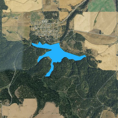Fly fishing map for Lapwai Lake, Idaho