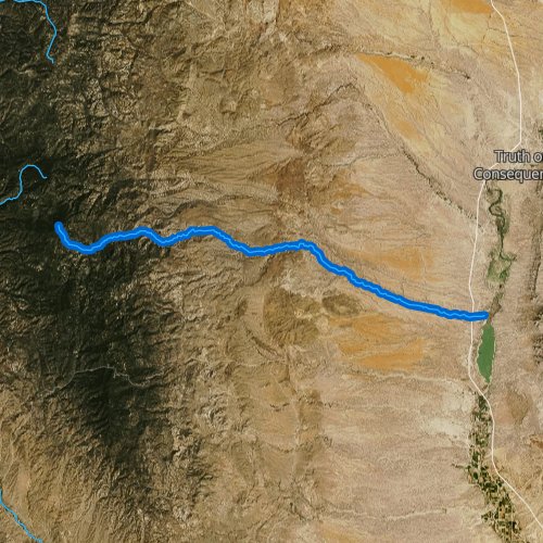Fly fishing map for Las Animas Creek, New Mexico